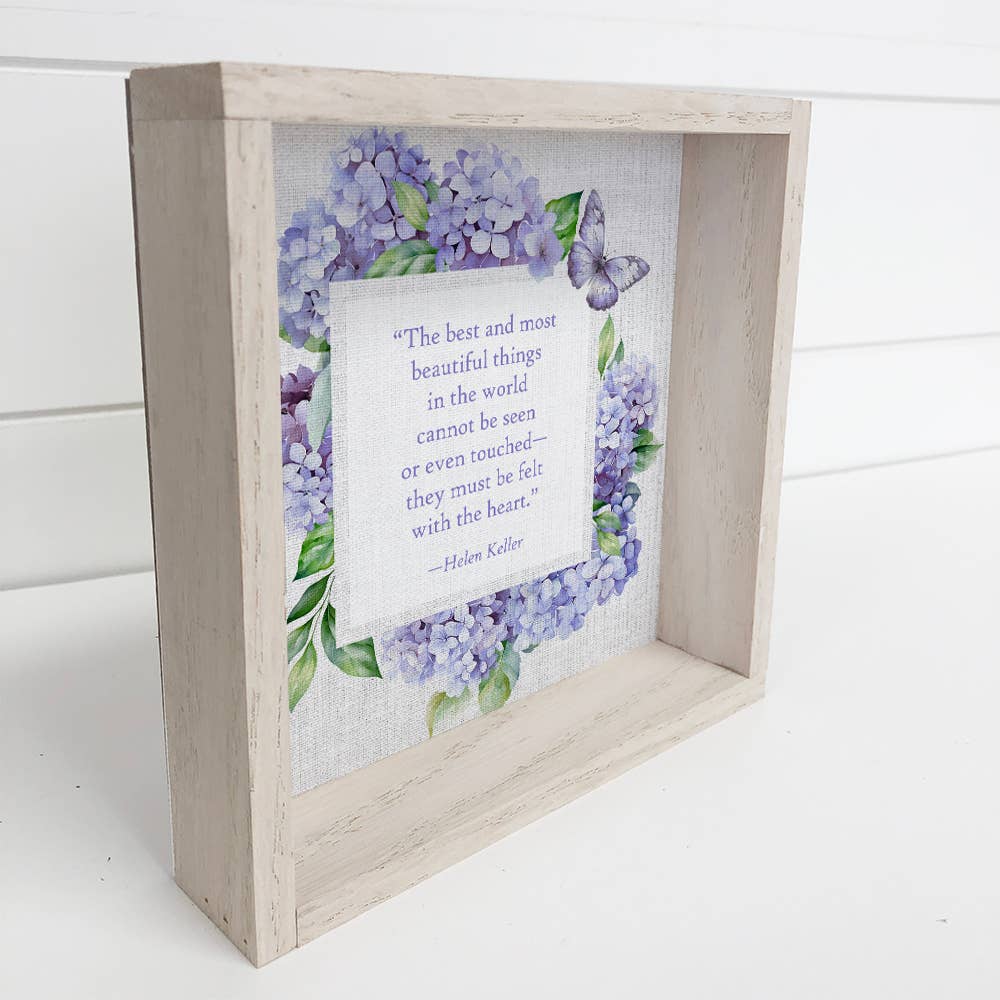 Purple Hydrangea Beautiful Things Quote - Flower Canvas Art