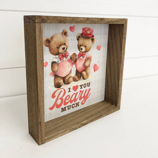 Vintage Valentines I Love You Beary Much - Valentines Day