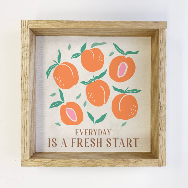 Boho Abstract Peaches Fresh Start - Boho Fruit Inspiring Art