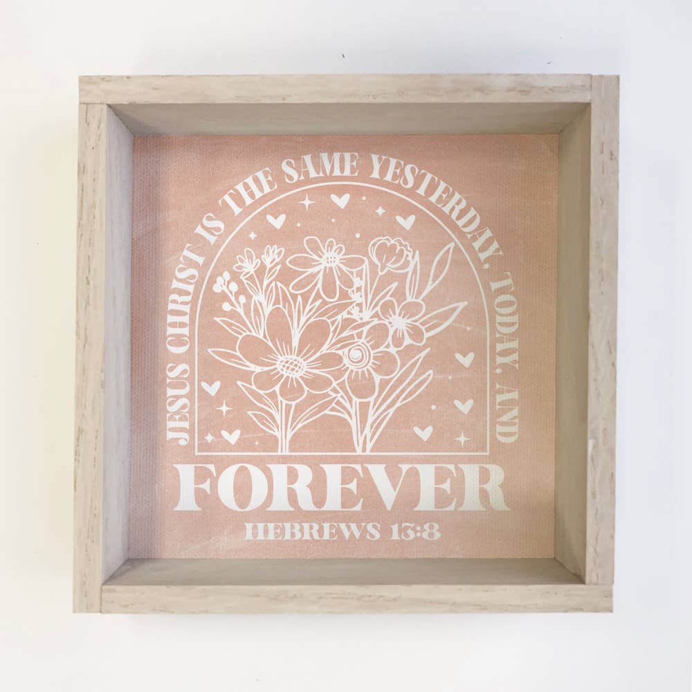 Jesus Christ is the Same - Jesus Word Art - Framed Wall Art