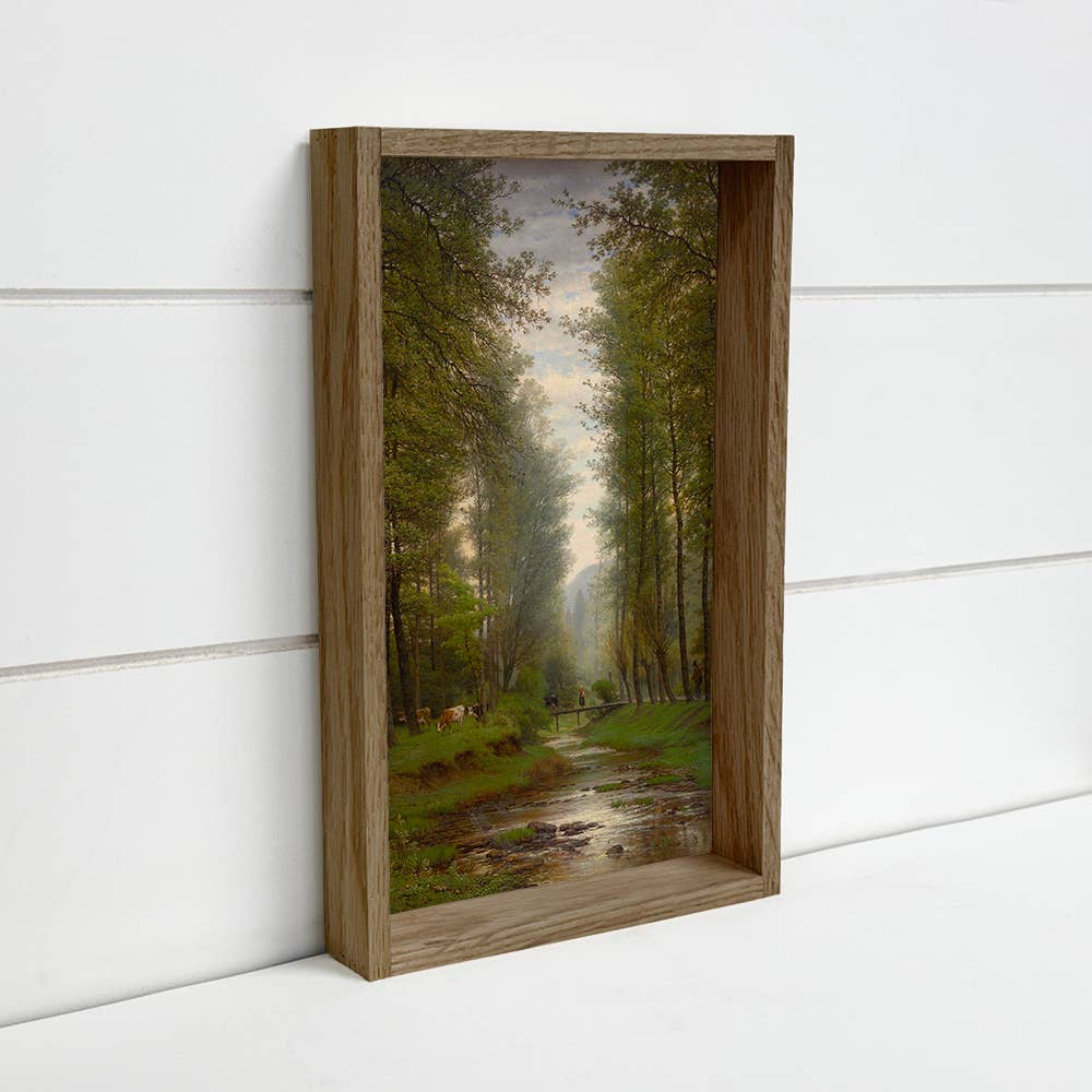Brooke in the Forest - Cabin Canvas Art - Wood Framed Art