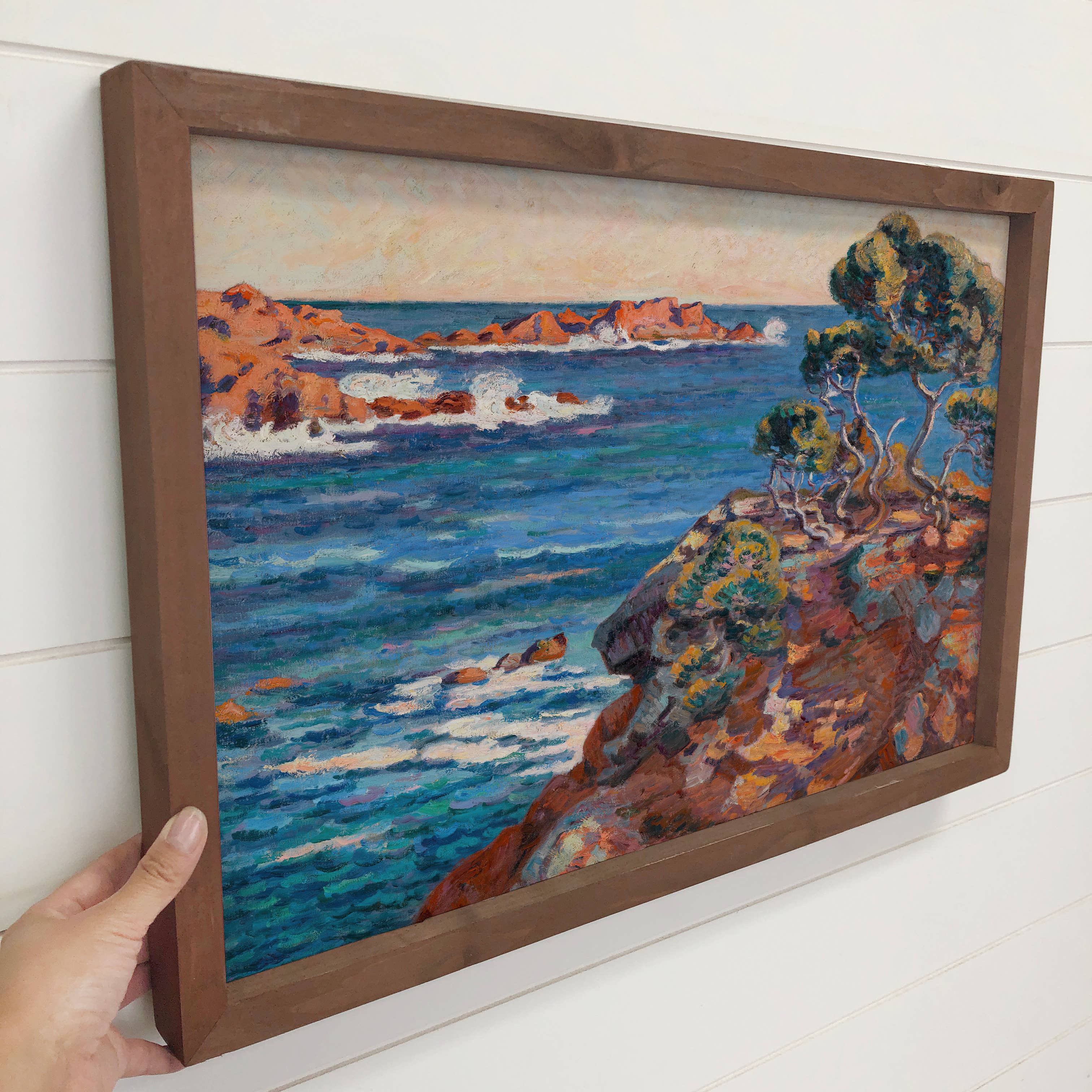 French Seascape - Sea Canvas Art - Wood Framed Nature Decor
