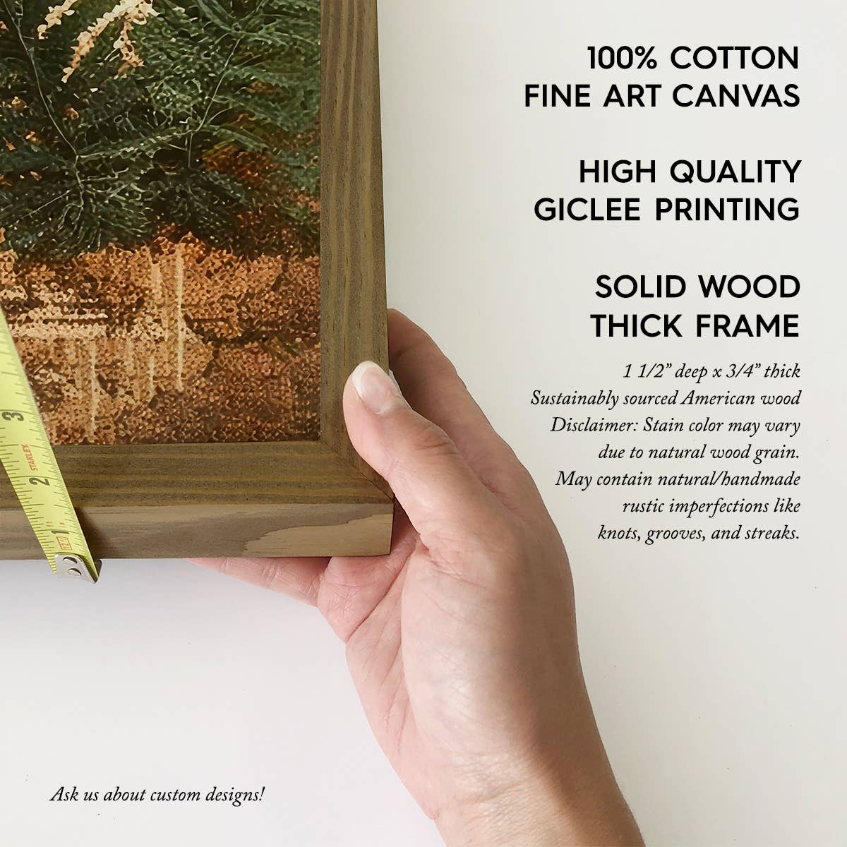 Mushroom and Ferns - Nature Canvas Art - Wood Art Wall Decor