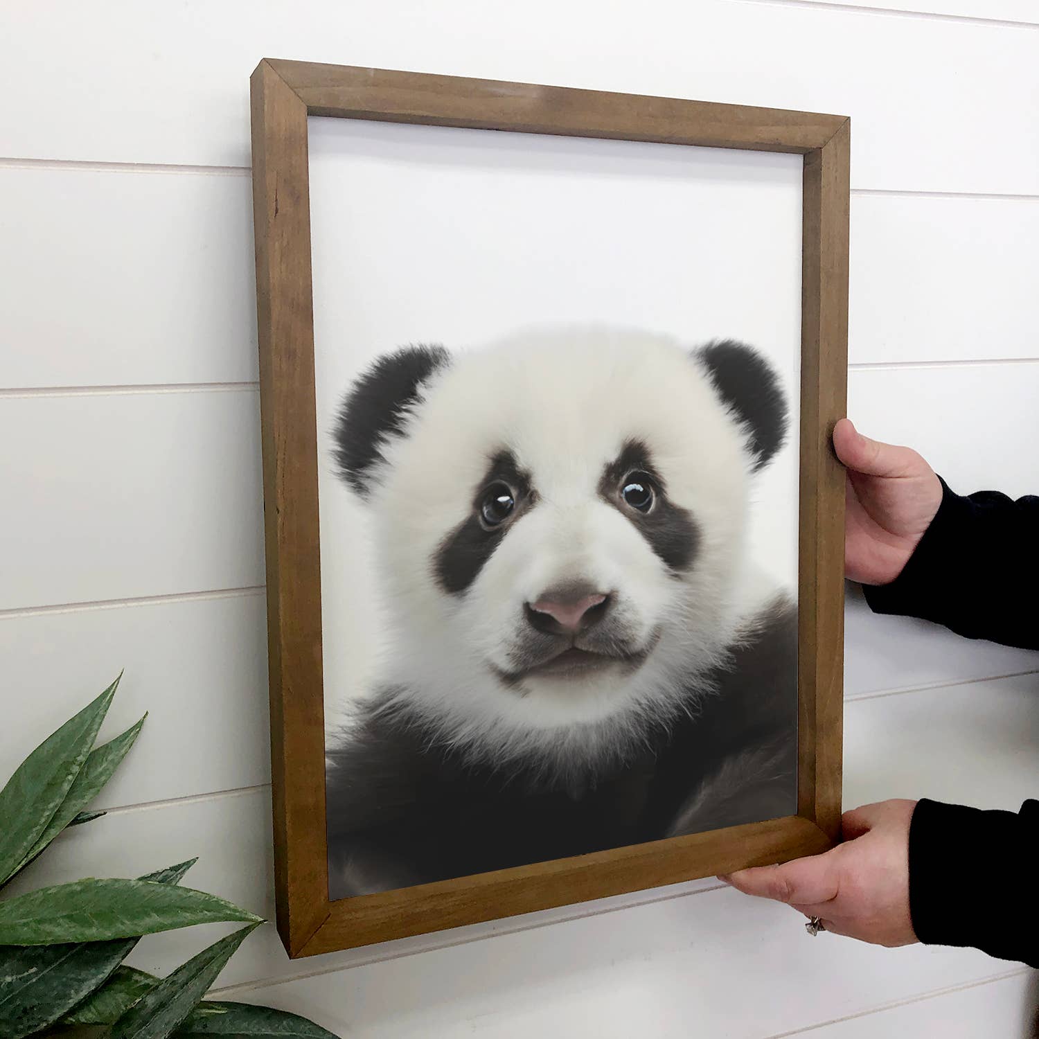 Baby Panda Wood Sign Cute Animal Wall Art for Nursery