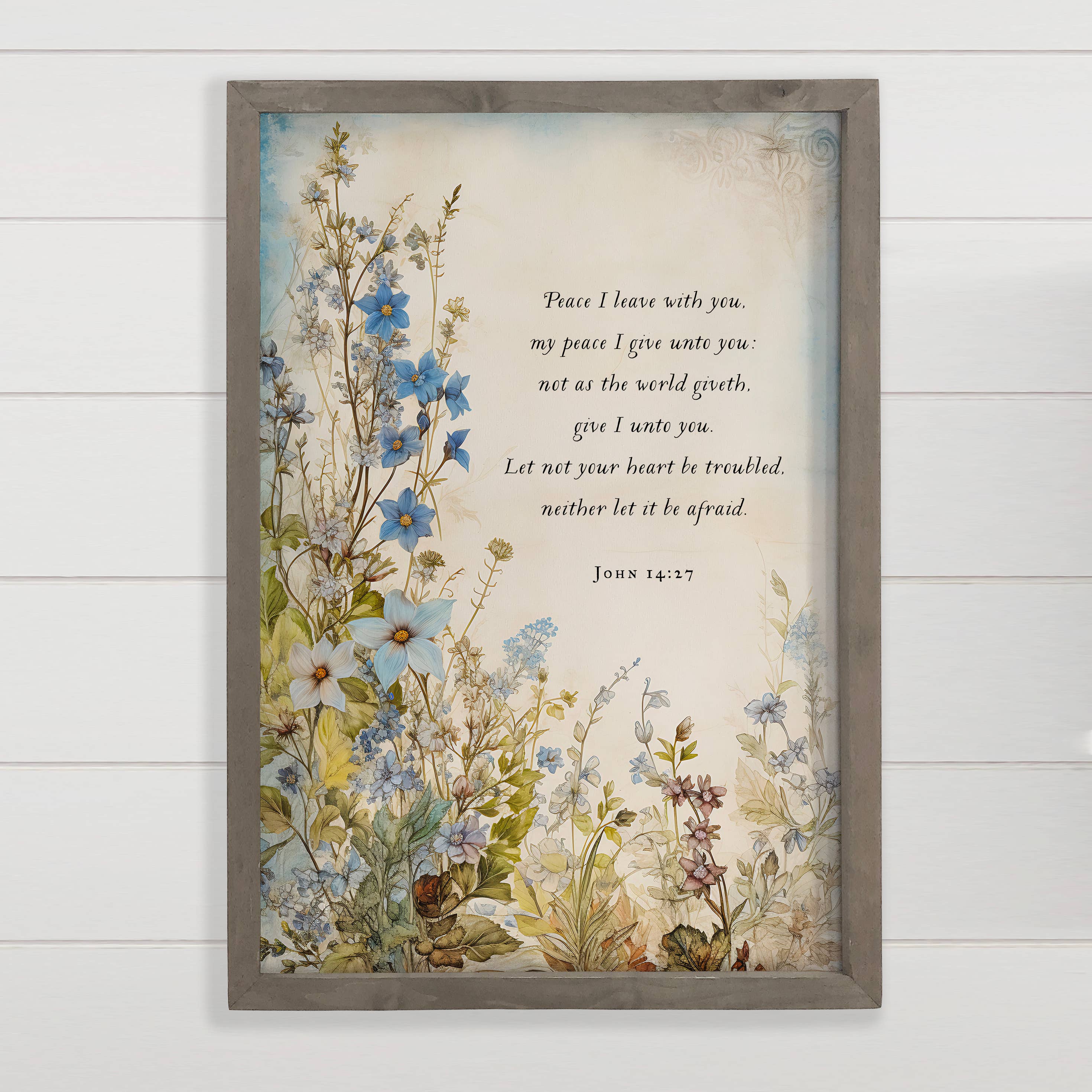Peace Scripture Flowers - Nature Scripture Canvas Art