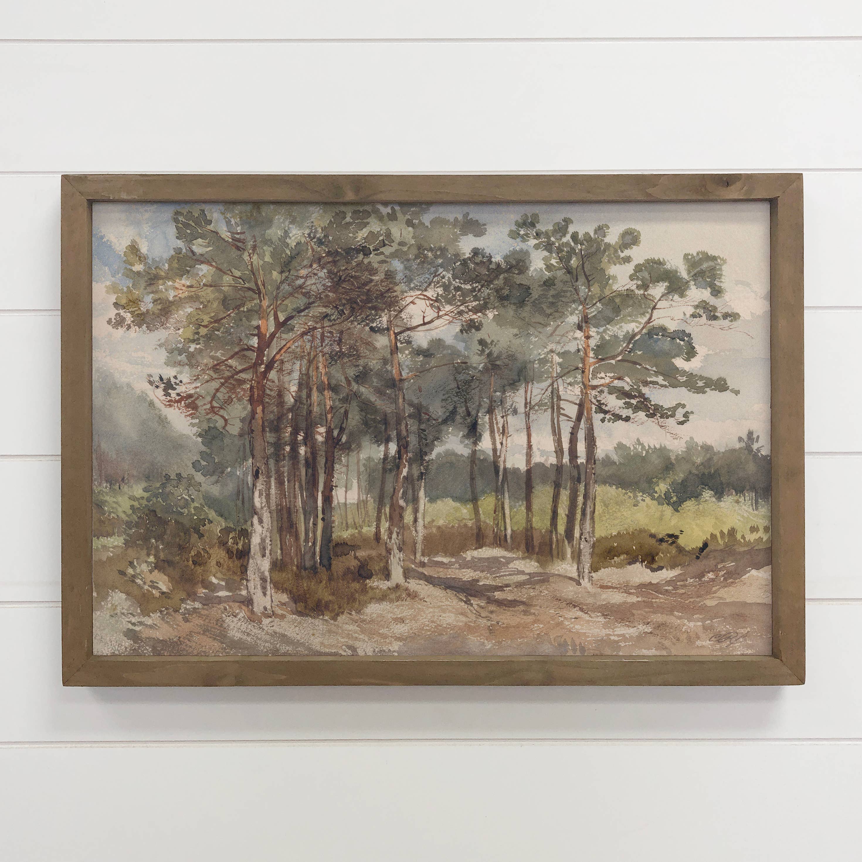 Gathering Grove - Nature Landscape Canvas Art - Wood Framed