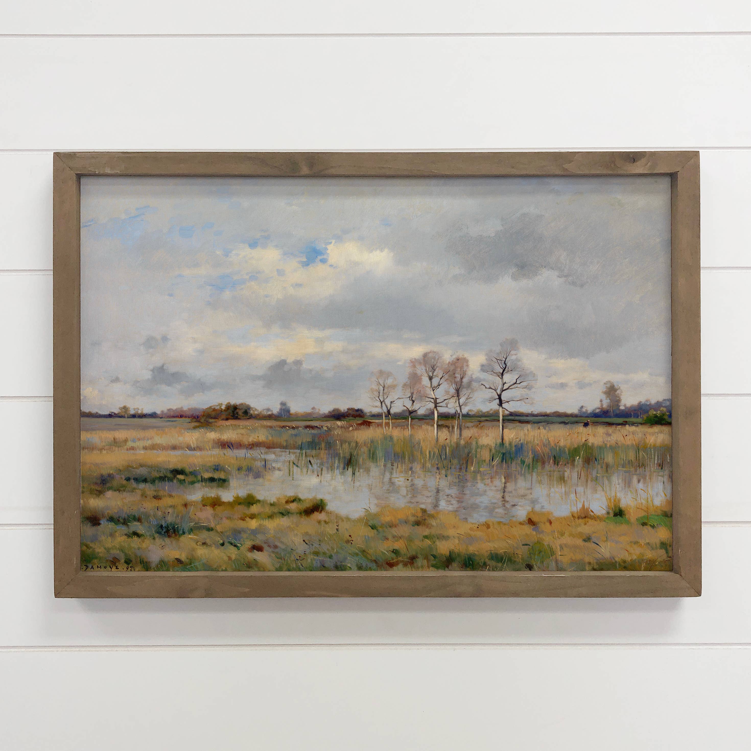 Marshlands Landscape - Nature Canvas Art - Wood Framed Decor