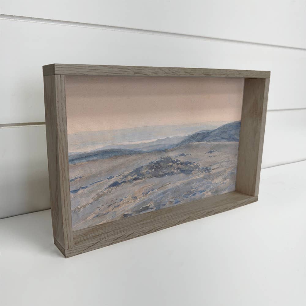 Gray Landscape View - Nature Landscape Canvas Art - Framed