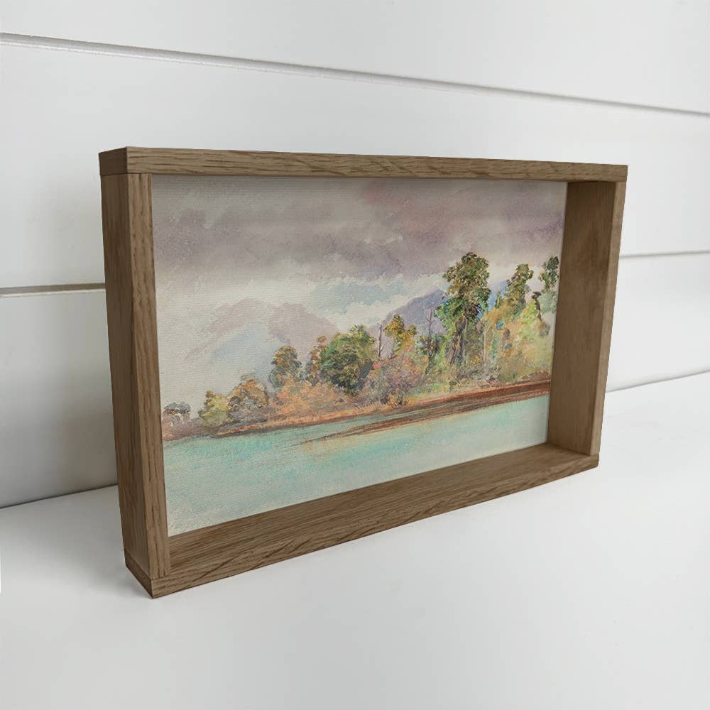 Quiet Harbor - Nature Landscape Canvas Art - Wood Framed Art