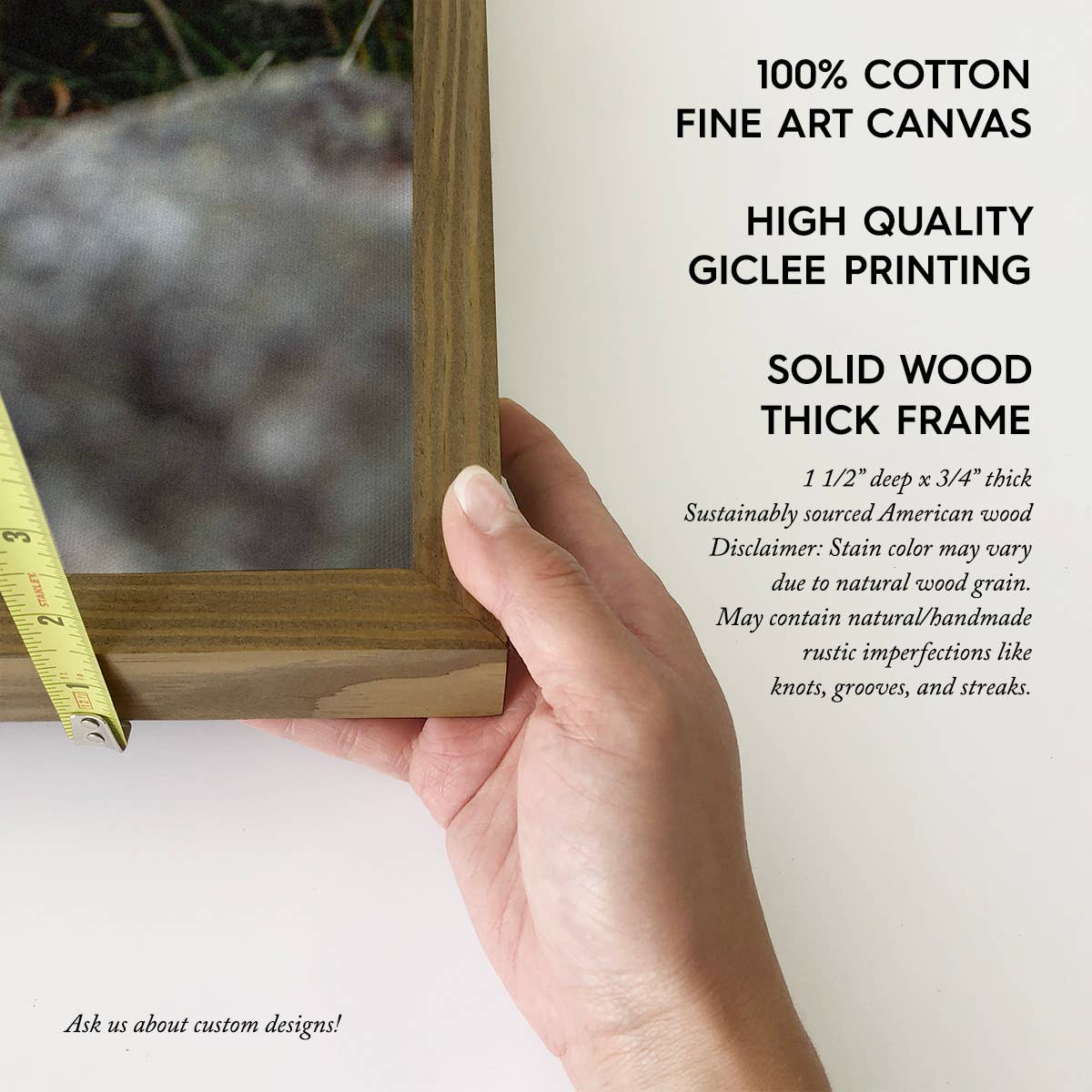 Fox Brothers - Wildlife Photograph Canvas Art - Wood Framed