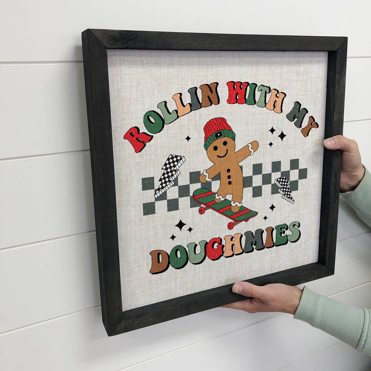 Rollin' with My Doughmies - Funny Holiday Canvas Art
