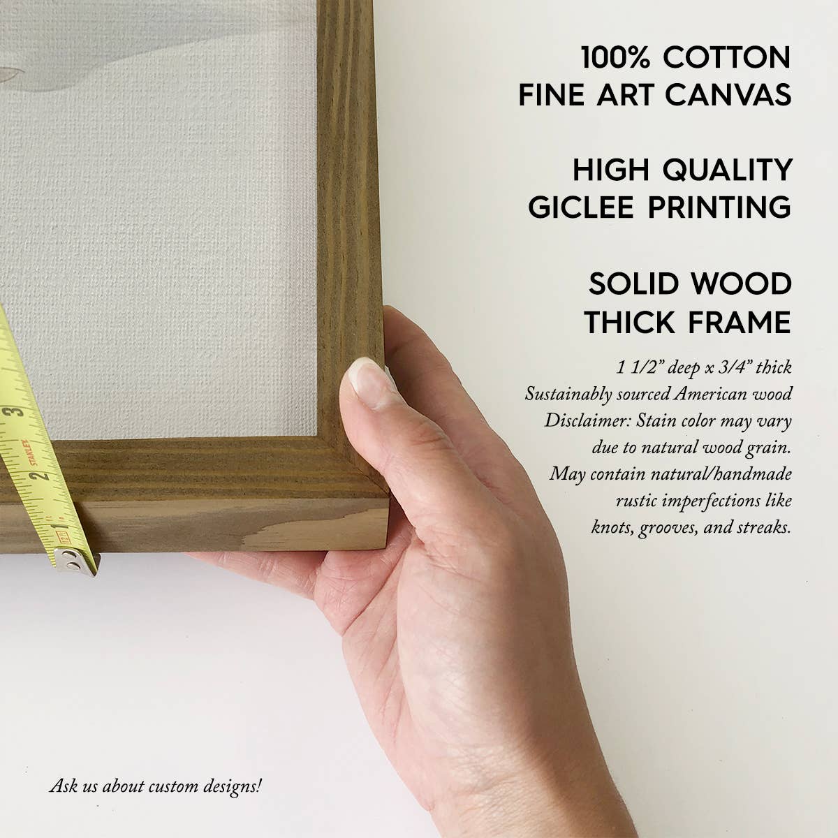 Winter Snow White Deer - Winter Canvas Art - Wood Framed Art