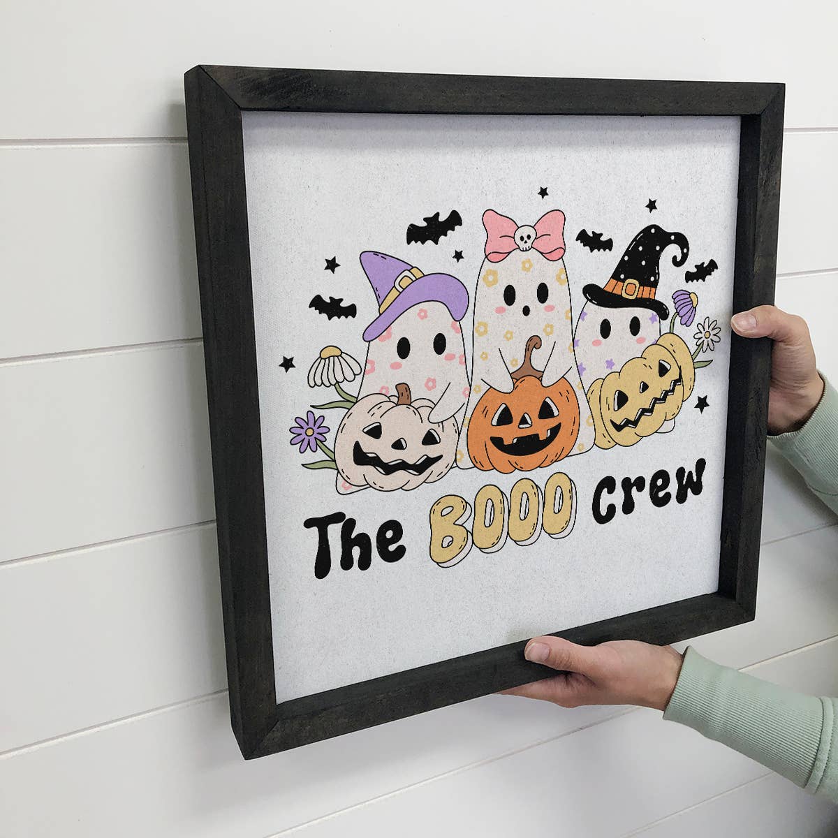 The Boo Crew - Halloween Canvas Art - Wood Framed Wall Art