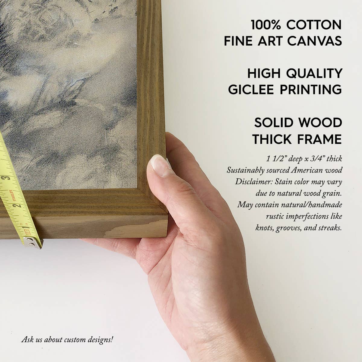 Deer in Deep Snow - Deer Canvas Art - Wood Framed Wall Art