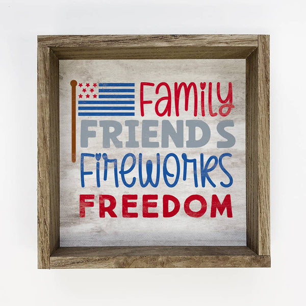 4th of July Friends Family Fireworks Freedom - Patriotic Art