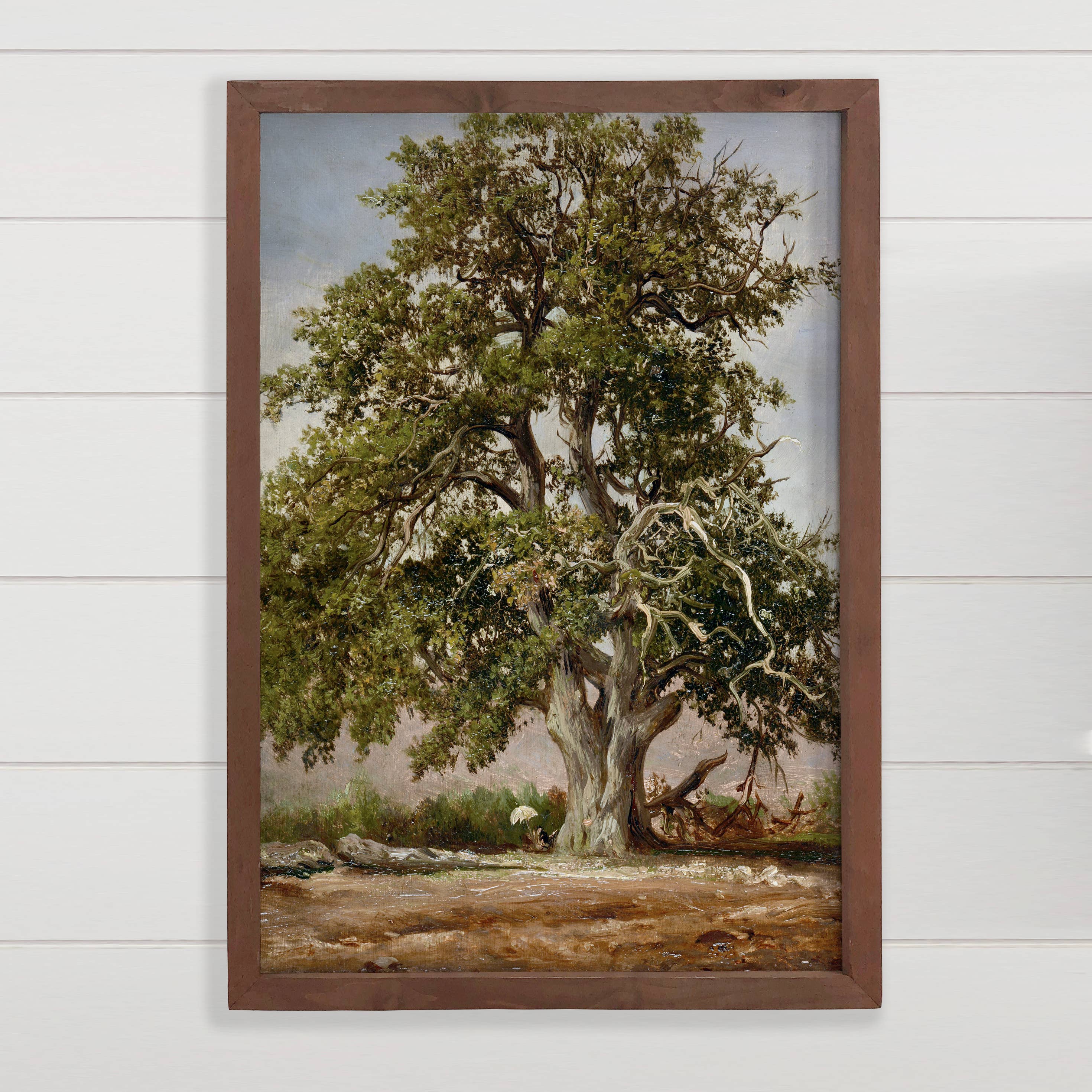 Old Giant Oak Tree - Nature Canvas Art - Wood Framed Artwork