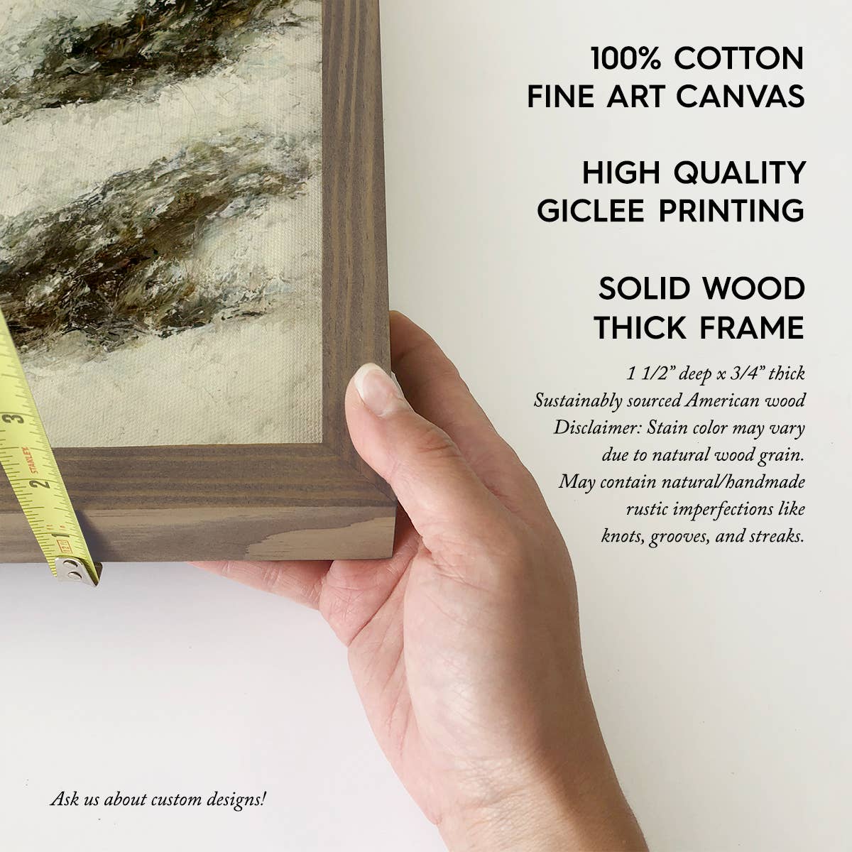 Winter Forest Little Deer - Mountain Lodge Canvas Art -