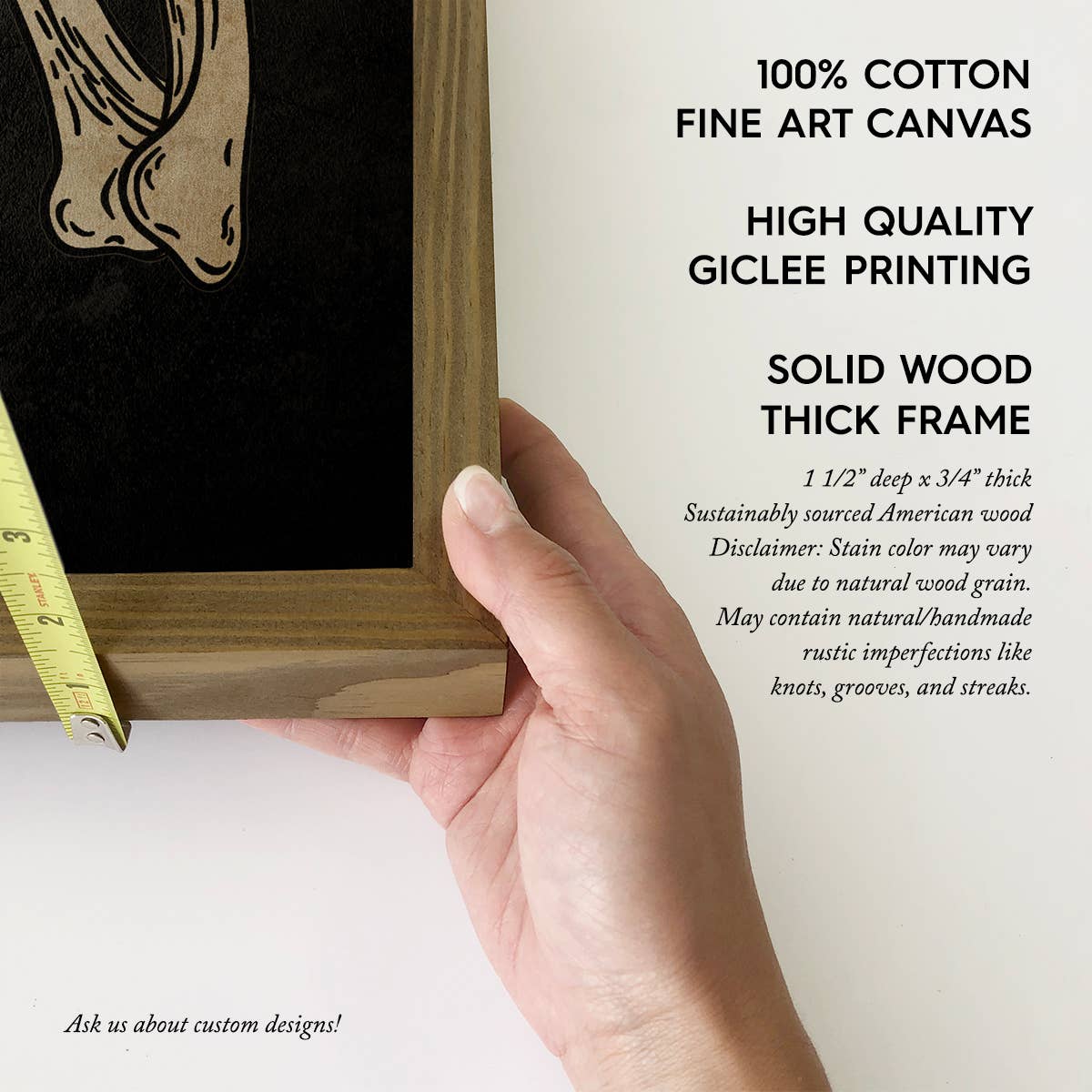 Skeleton Devil Horns Hand Sign - Skeleton Canvas Art