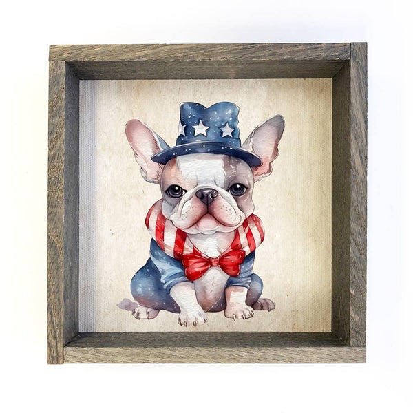 French Bulldog 4th of July - Cute Puppy Art - 4th of July