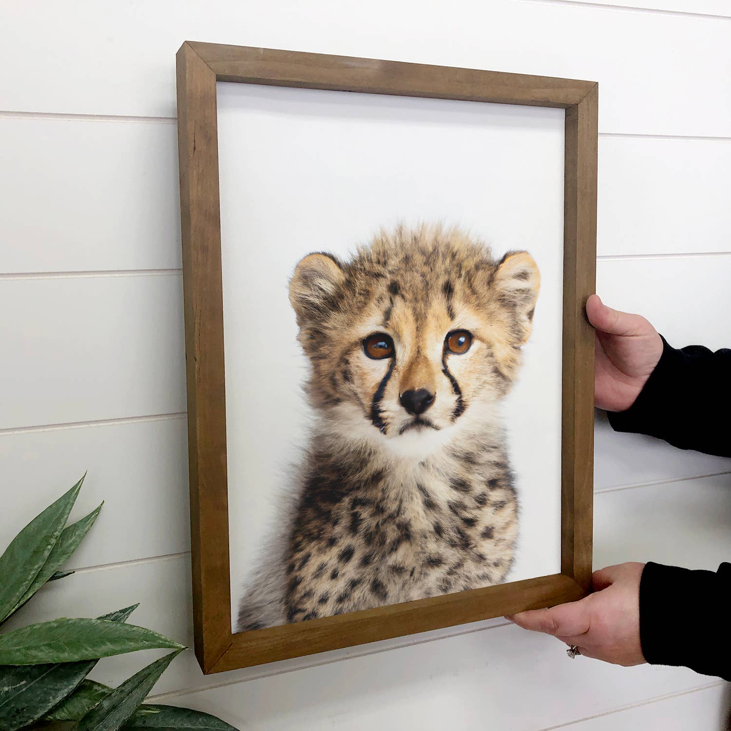 Baby Cheetah Wood Sign Cute Animal Wall Art