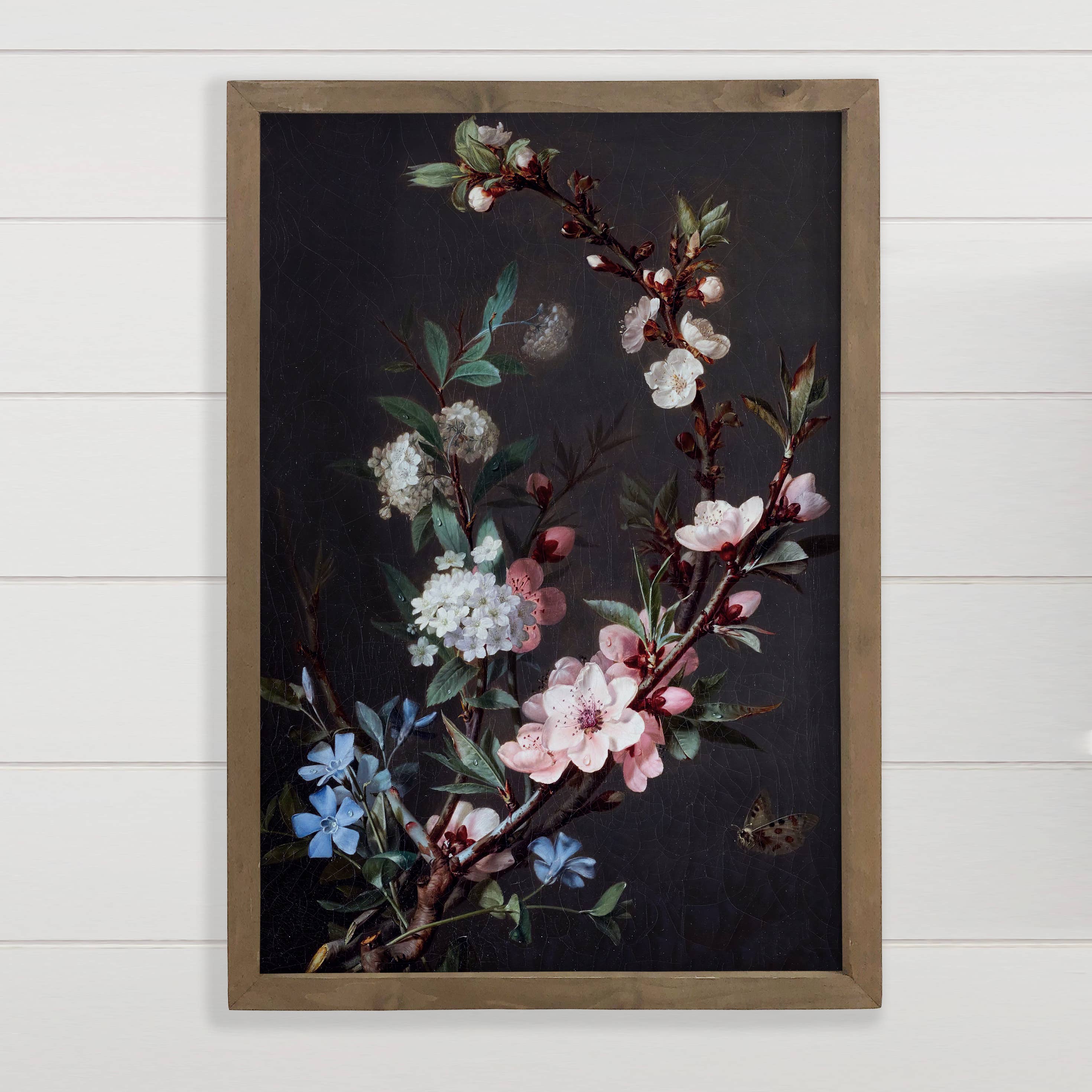 Cherry Blossoms and Periwinkle - Flower Canvas Art - Farmed