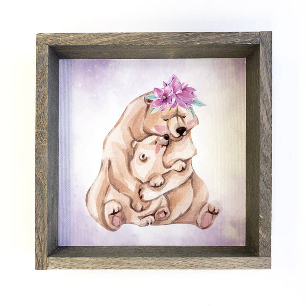 Mama Bear and Baby Bear - Mother's Day Wood Sign Gift