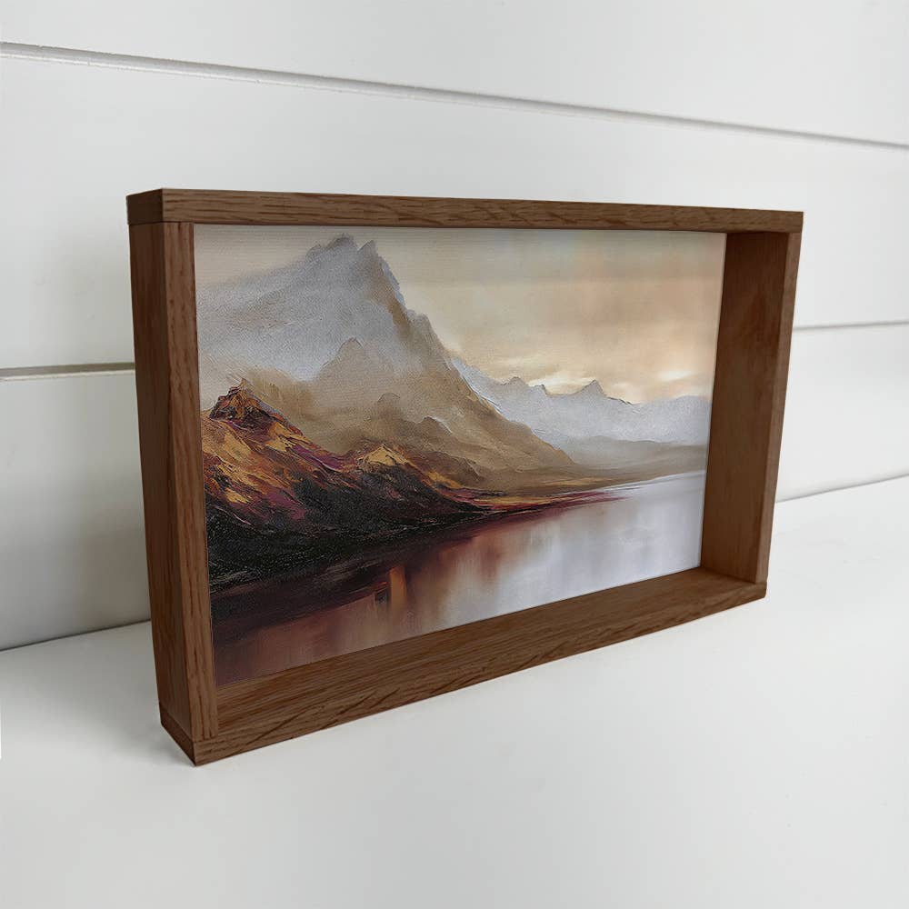 Modern Mountain Slope - Nature Landscape Canvas Art - Framed