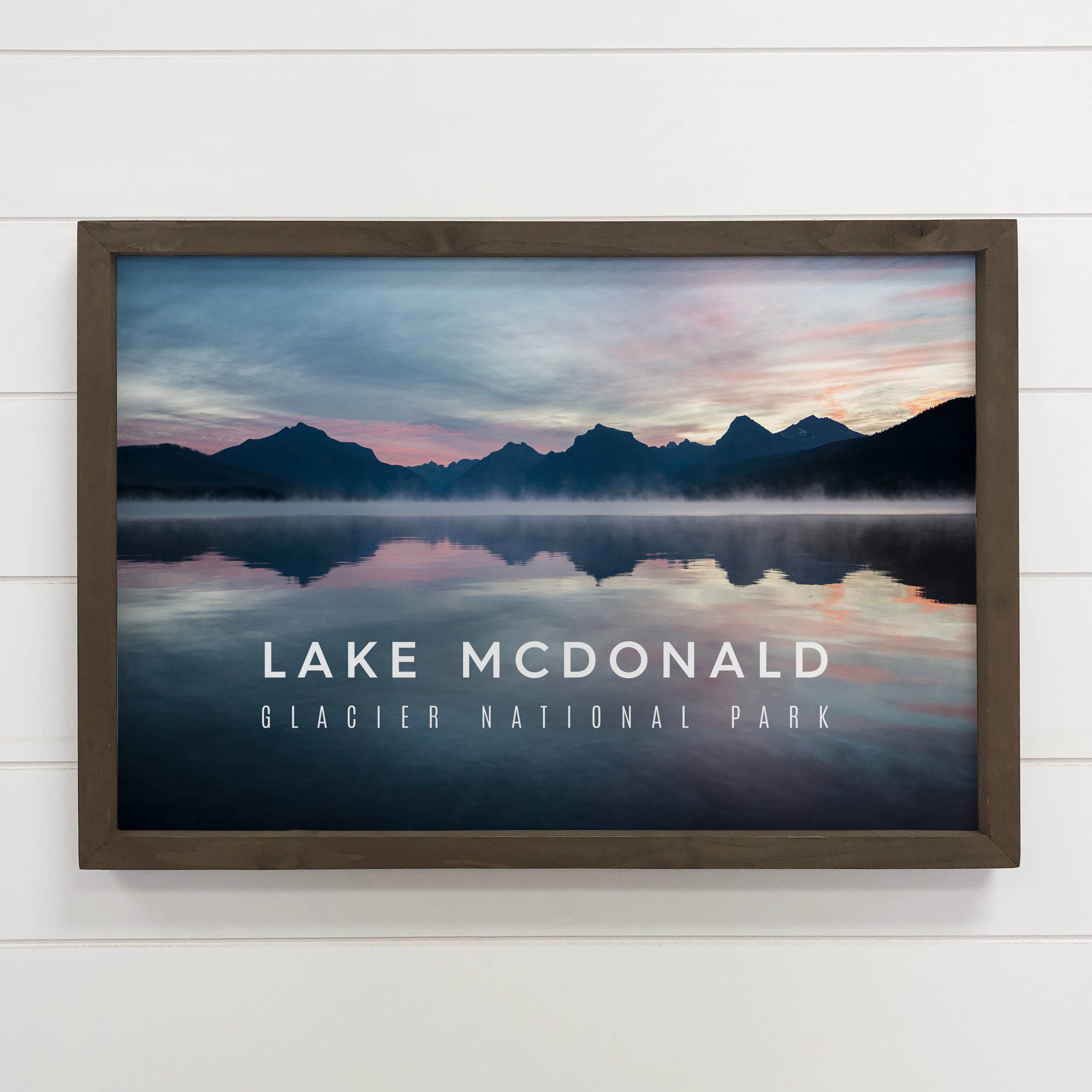 Lake McDonald Montana - Landscape Canvas Art - Wood Framed