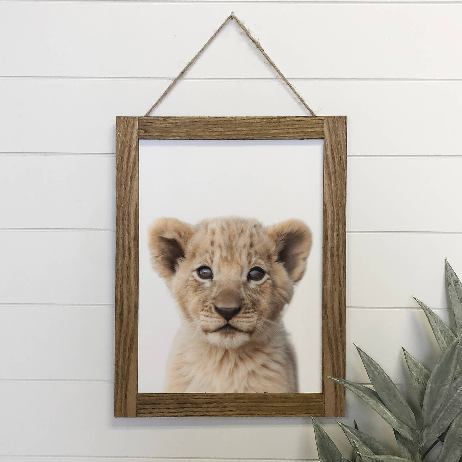 Baby Lion Wood Sign Cute Animal Wall Art