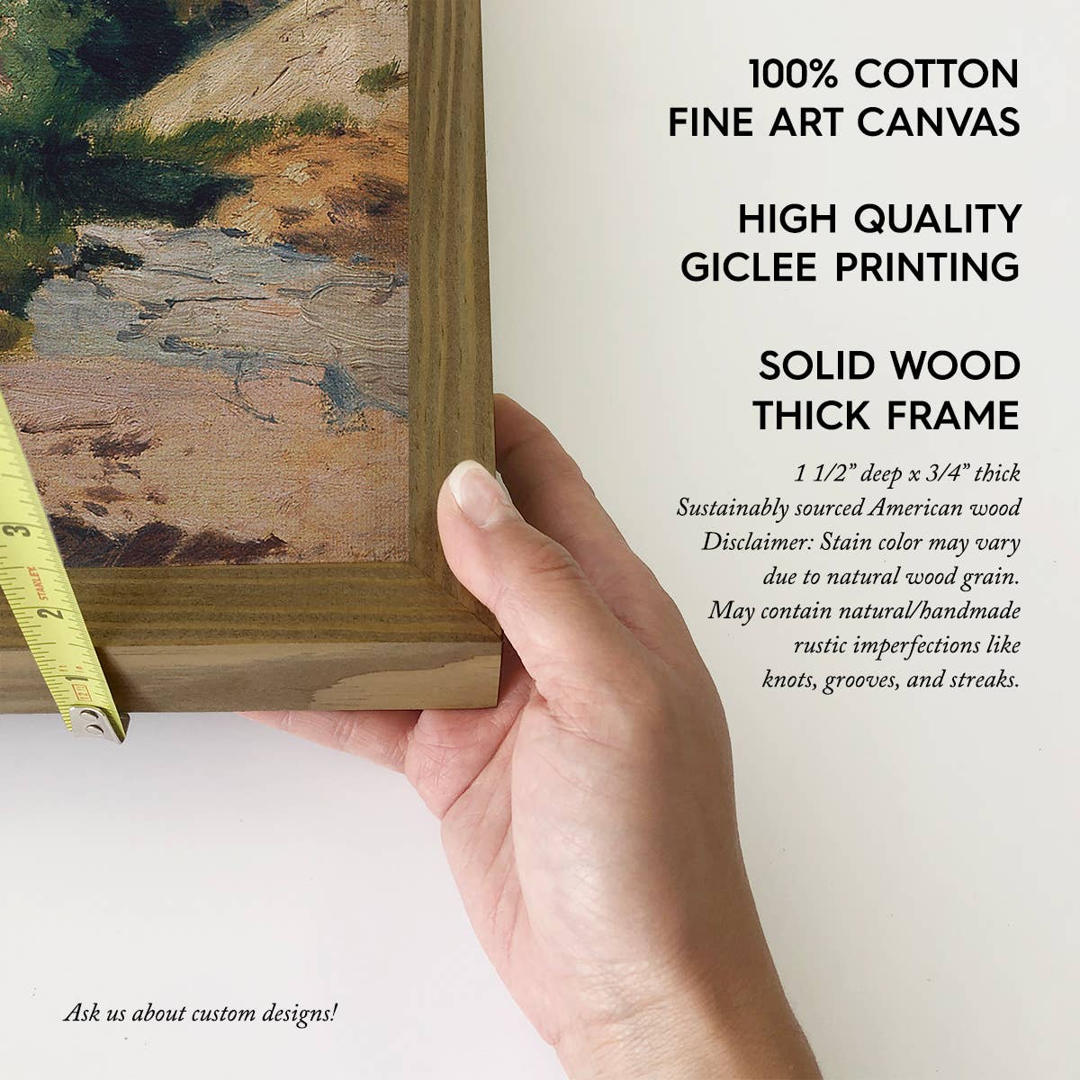 Green Edge Mountain Land - Mountain Landscape - Wood Framed