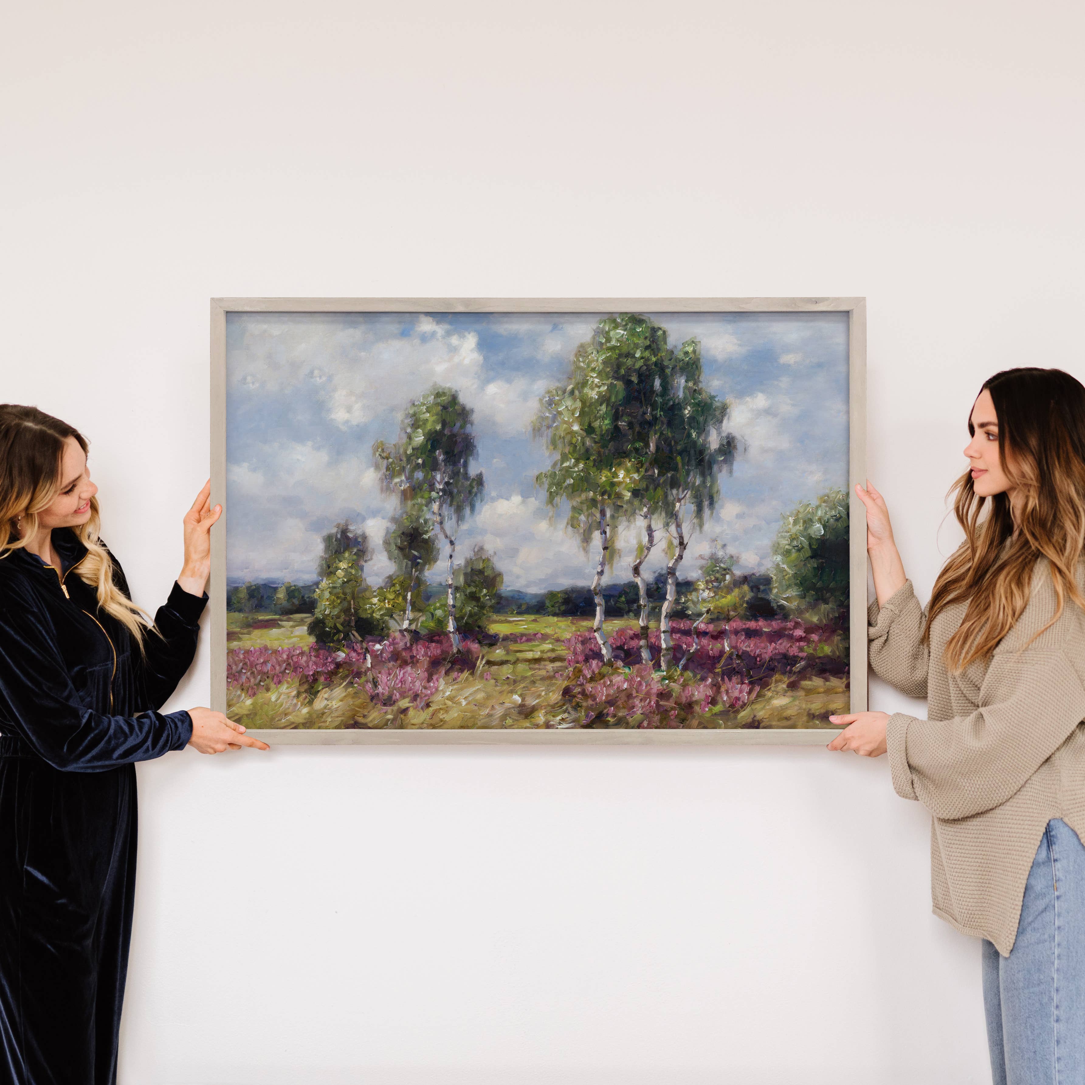 Birch Heath - Nature Canvas Art - Wood Framed Wall Decor