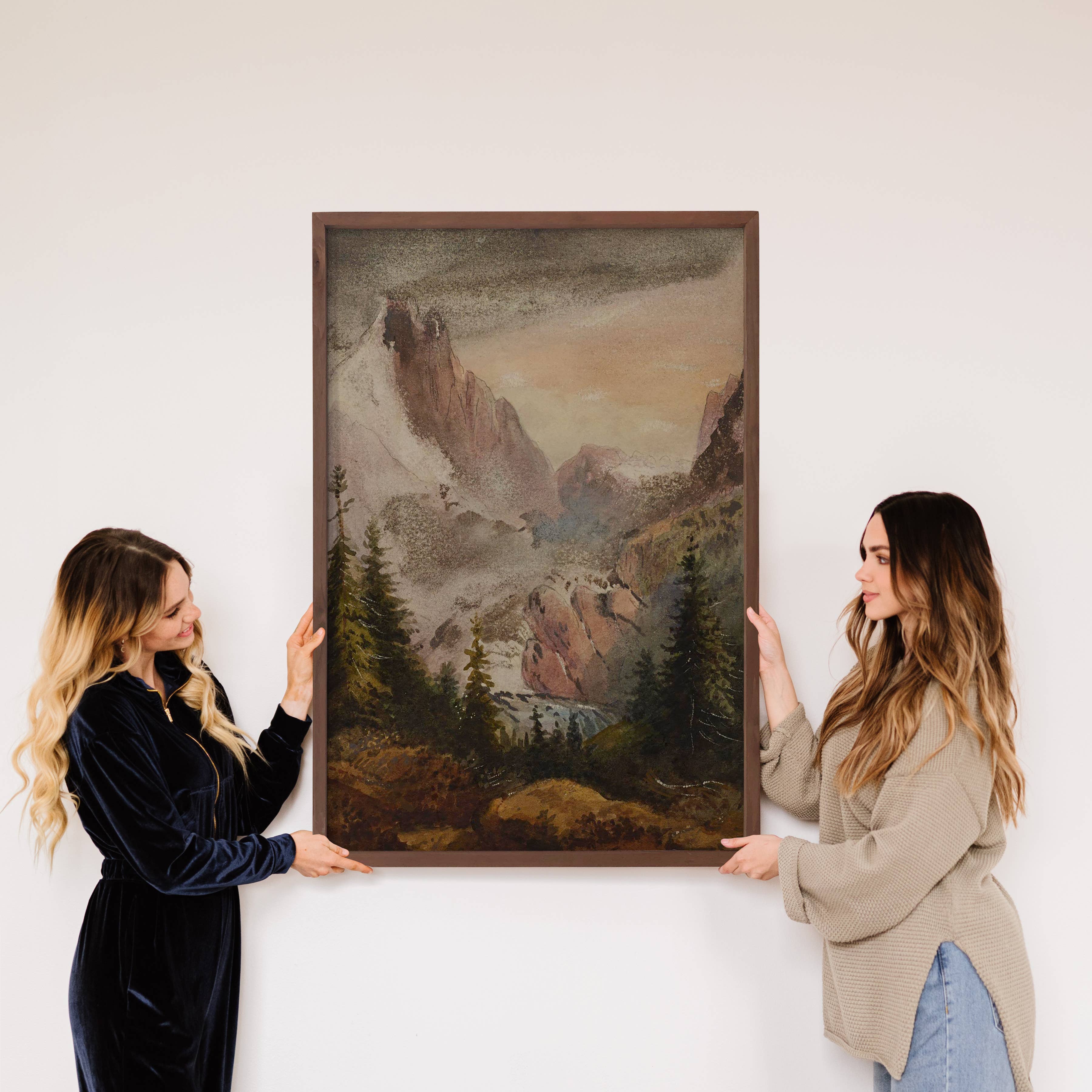 Mountain Wilderness - Mountain Landscape Canvas Art - Framed