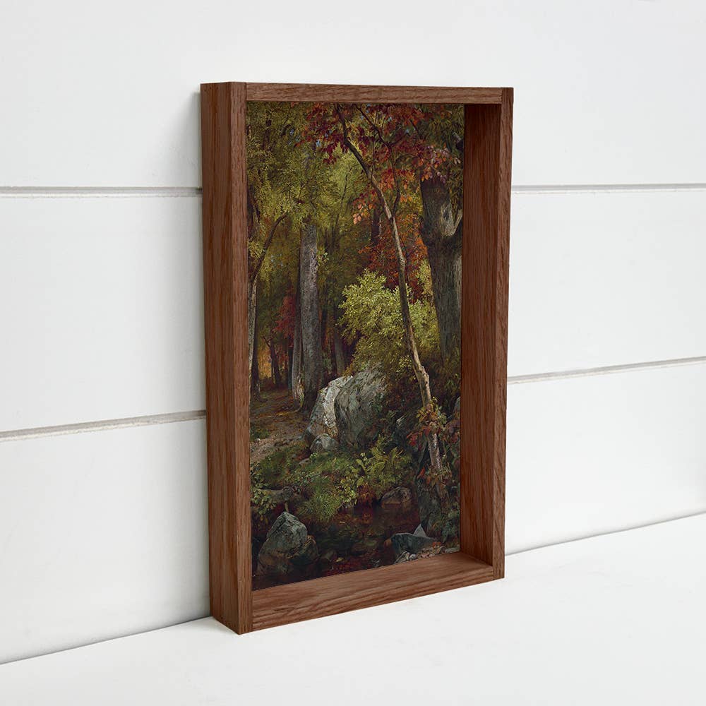 October Trees - Forest Landscape Canvas Art - Wood Framed