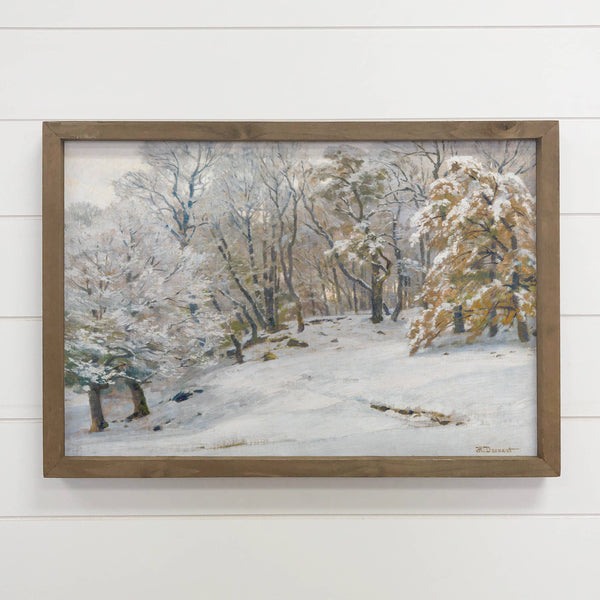 Winter's Day - Winter Landscape Canvas Art - Wood Framed
