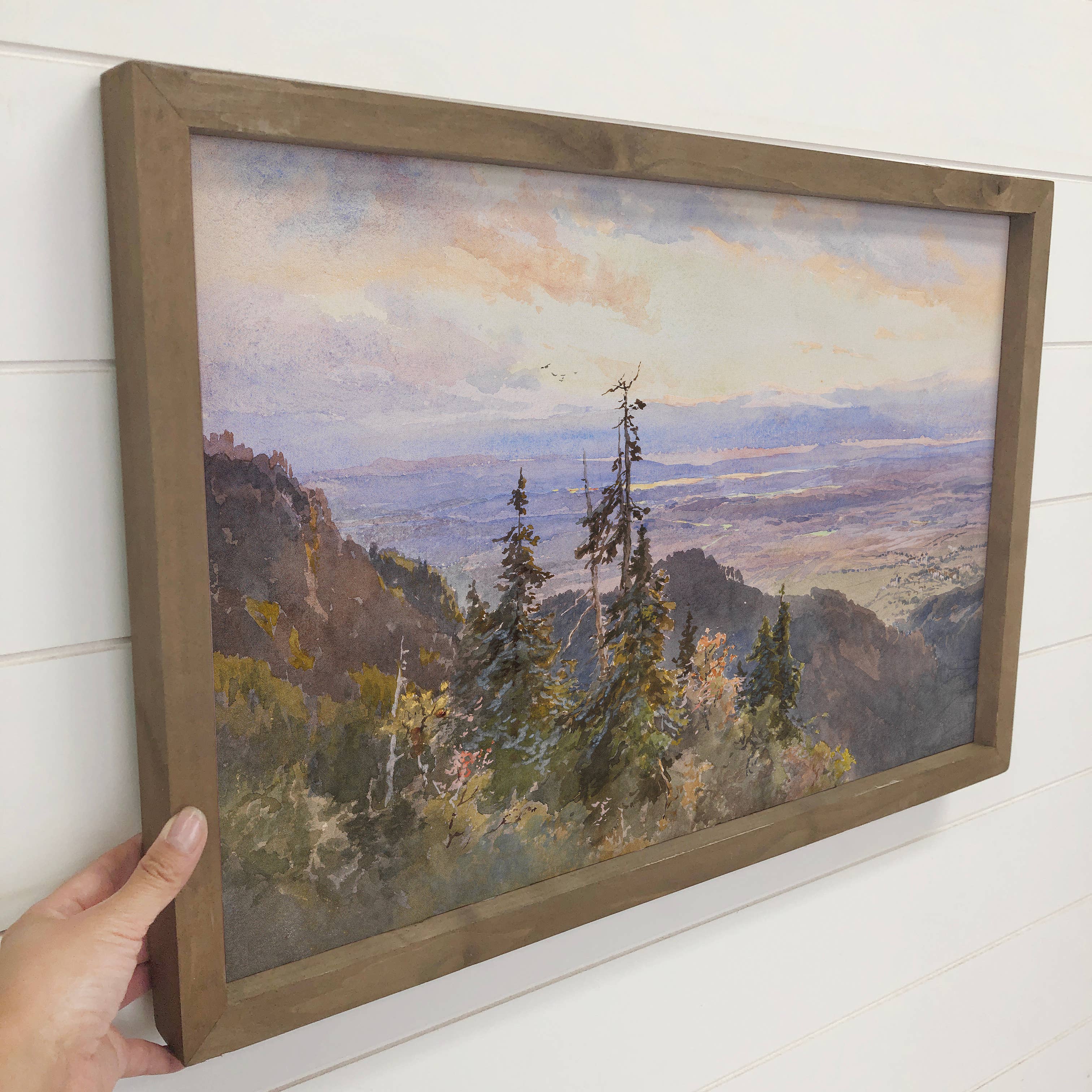 Tree Line on the Mountains - Mountain Landscape Canvas Art
