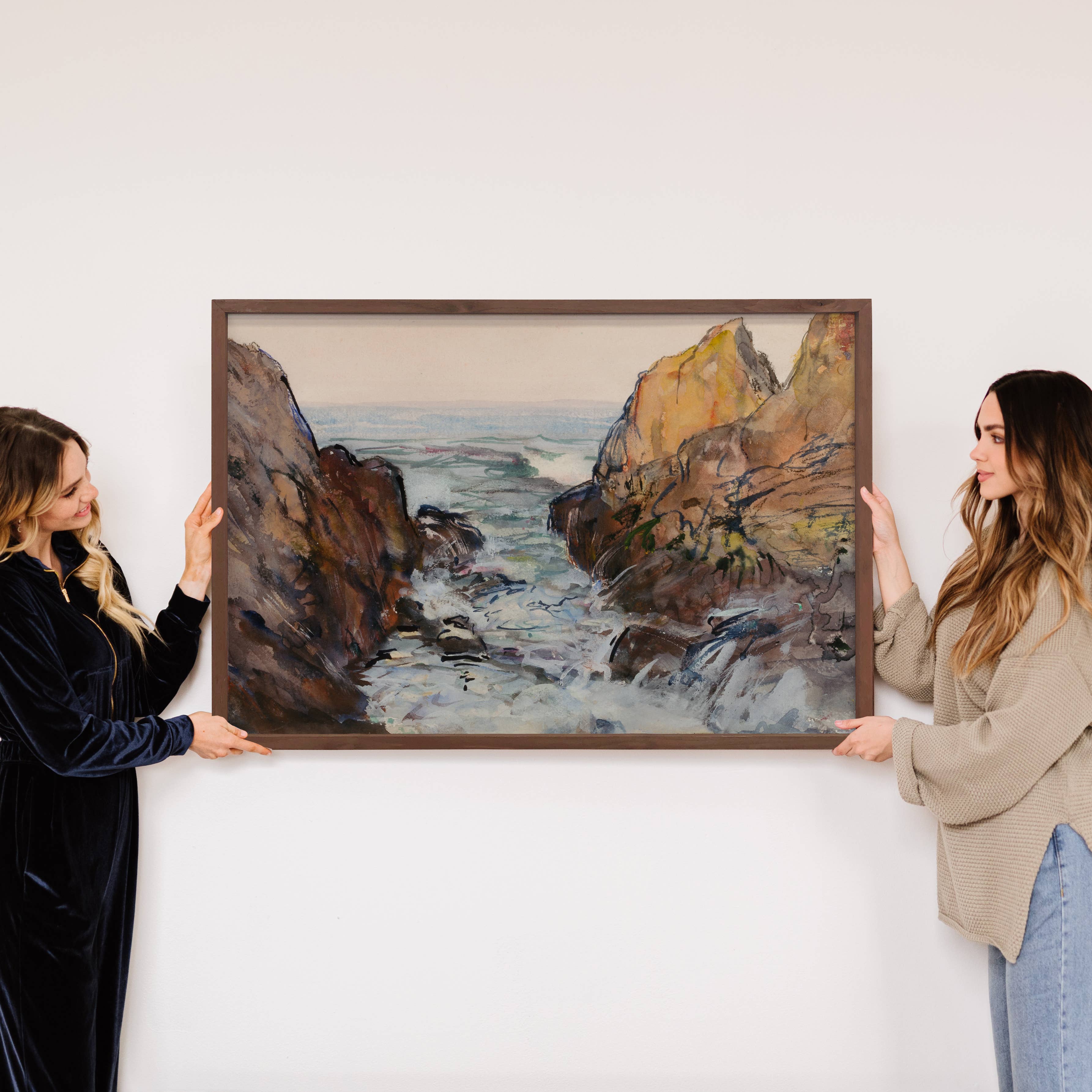 Ocean Inlet - Nature Canvas Art - Wood Framed Wall Art