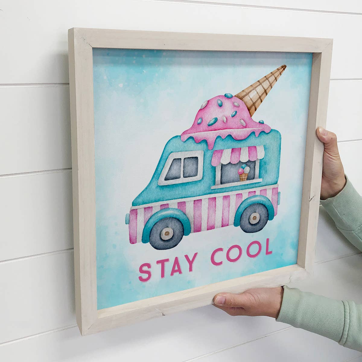 Summer Decor- Stay Cool Ice Cream Truck Small Sign