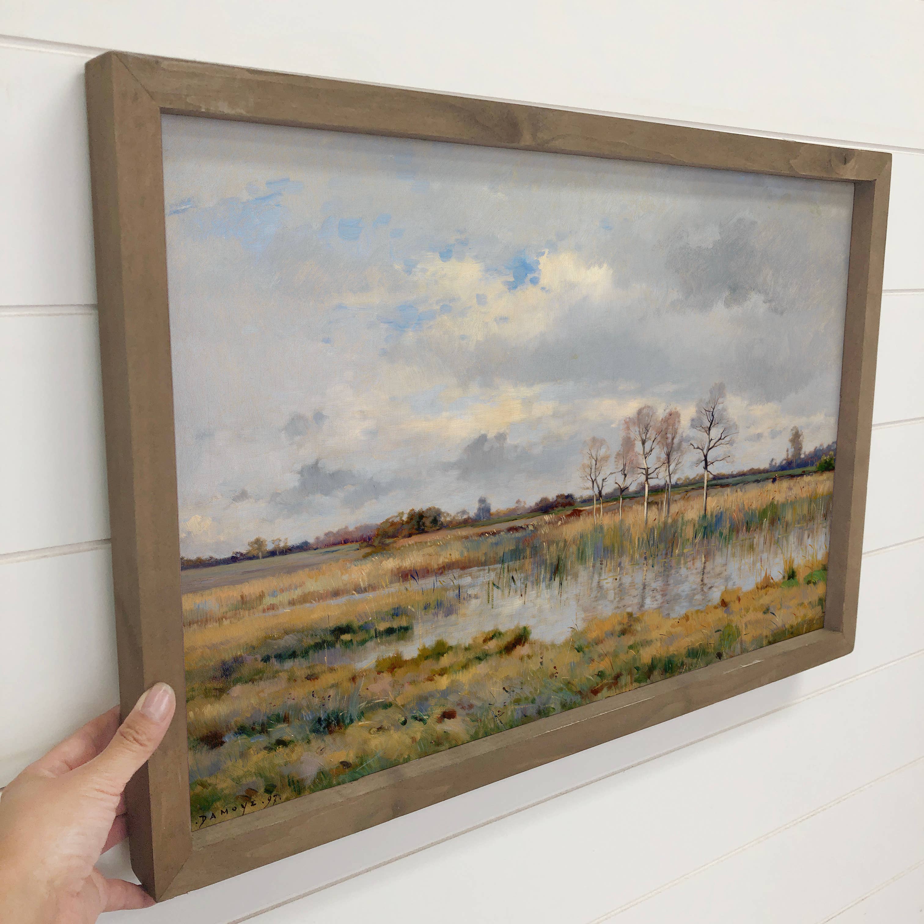 Marshlands Landscape - Nature Canvas Art - Wood Framed Decor