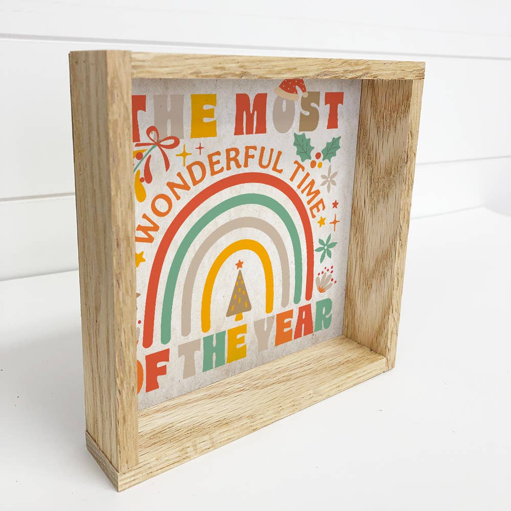 The Most Wonderful Time of the Year Christmas Rainbow