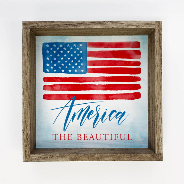 4th of July Décor- America the Beautiful Flag