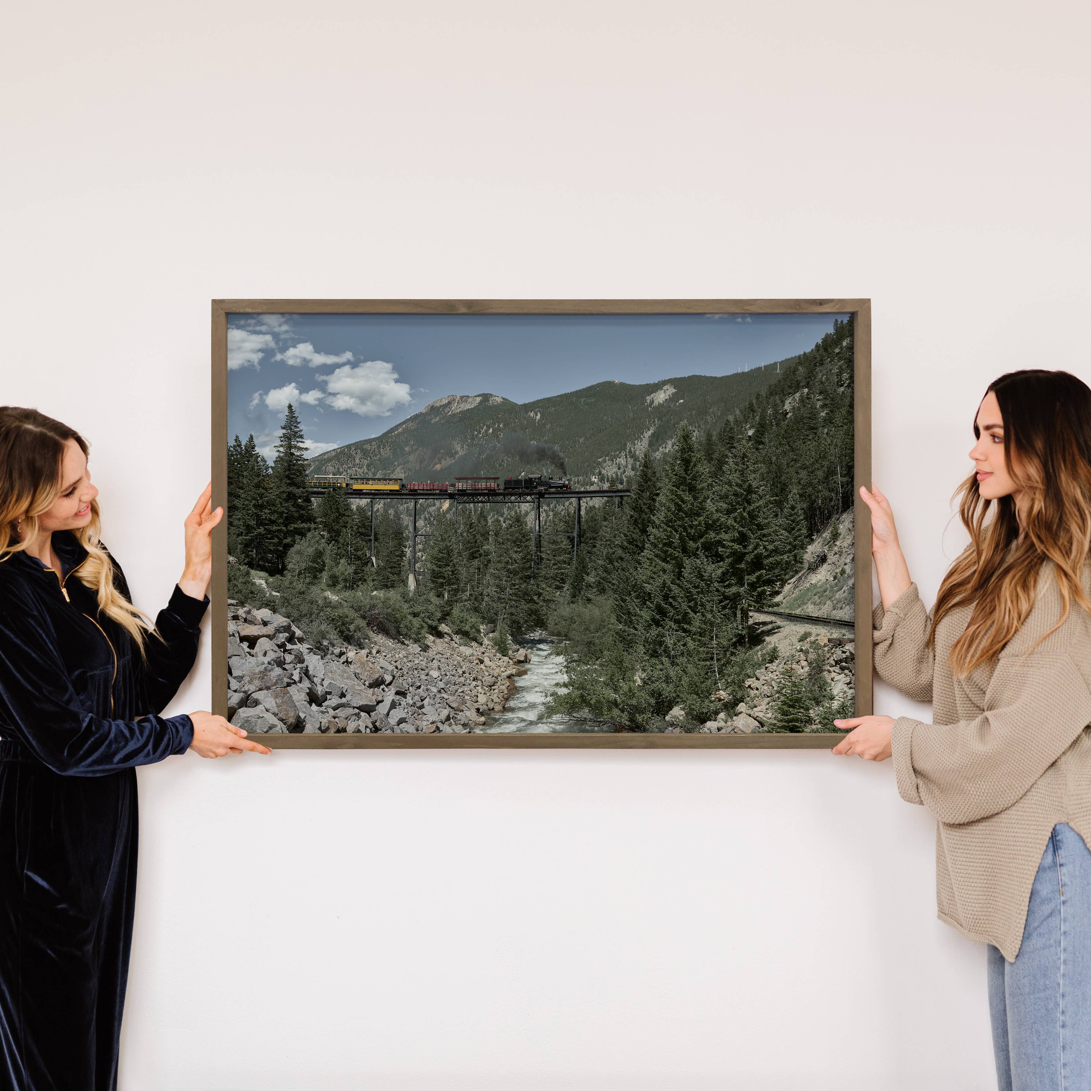 Iowa Steam Train - Train Canvas Art - Wood Framed Wall Decor