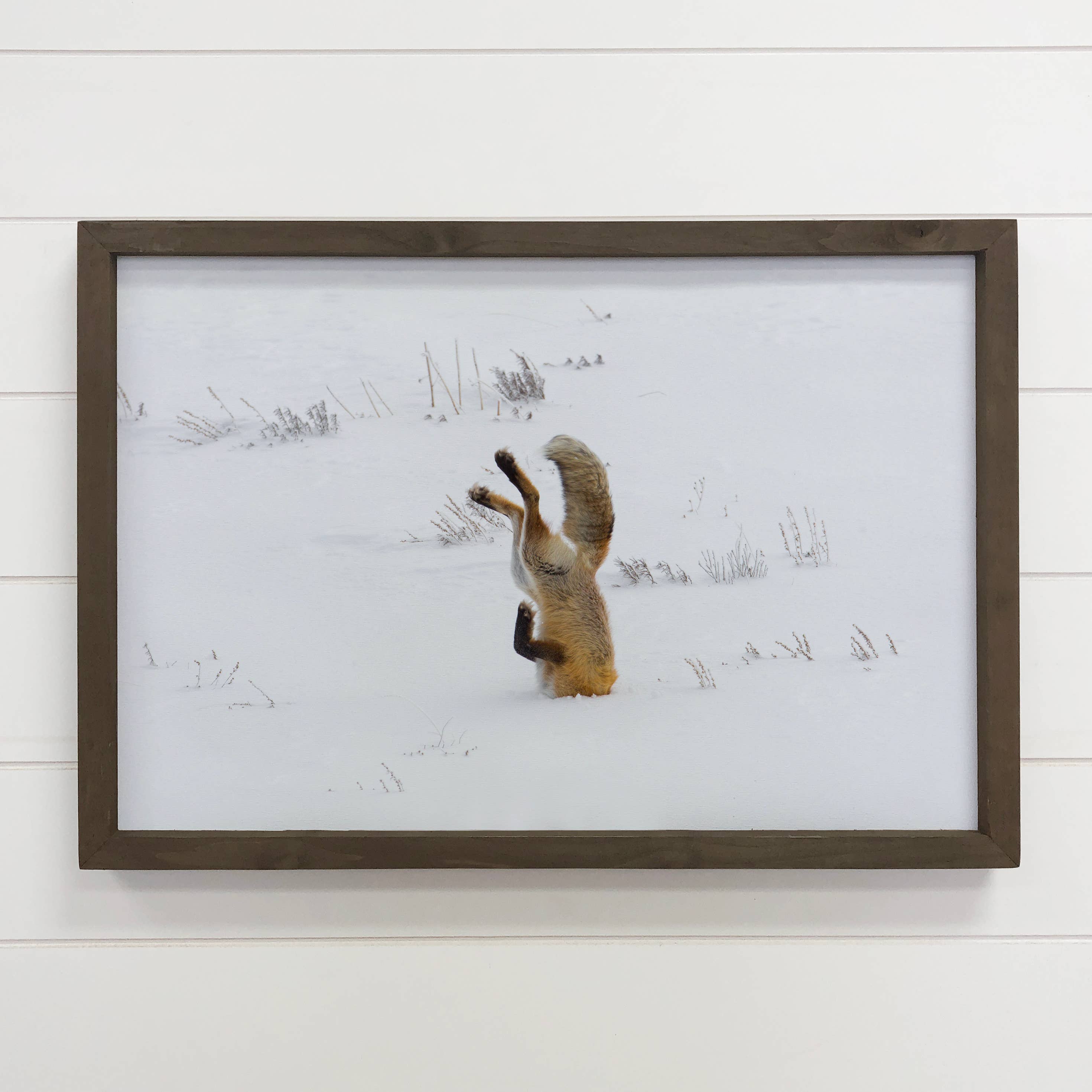 Hunting Fox II - Framed Wildlife Photograph - Cabin Wall Art
