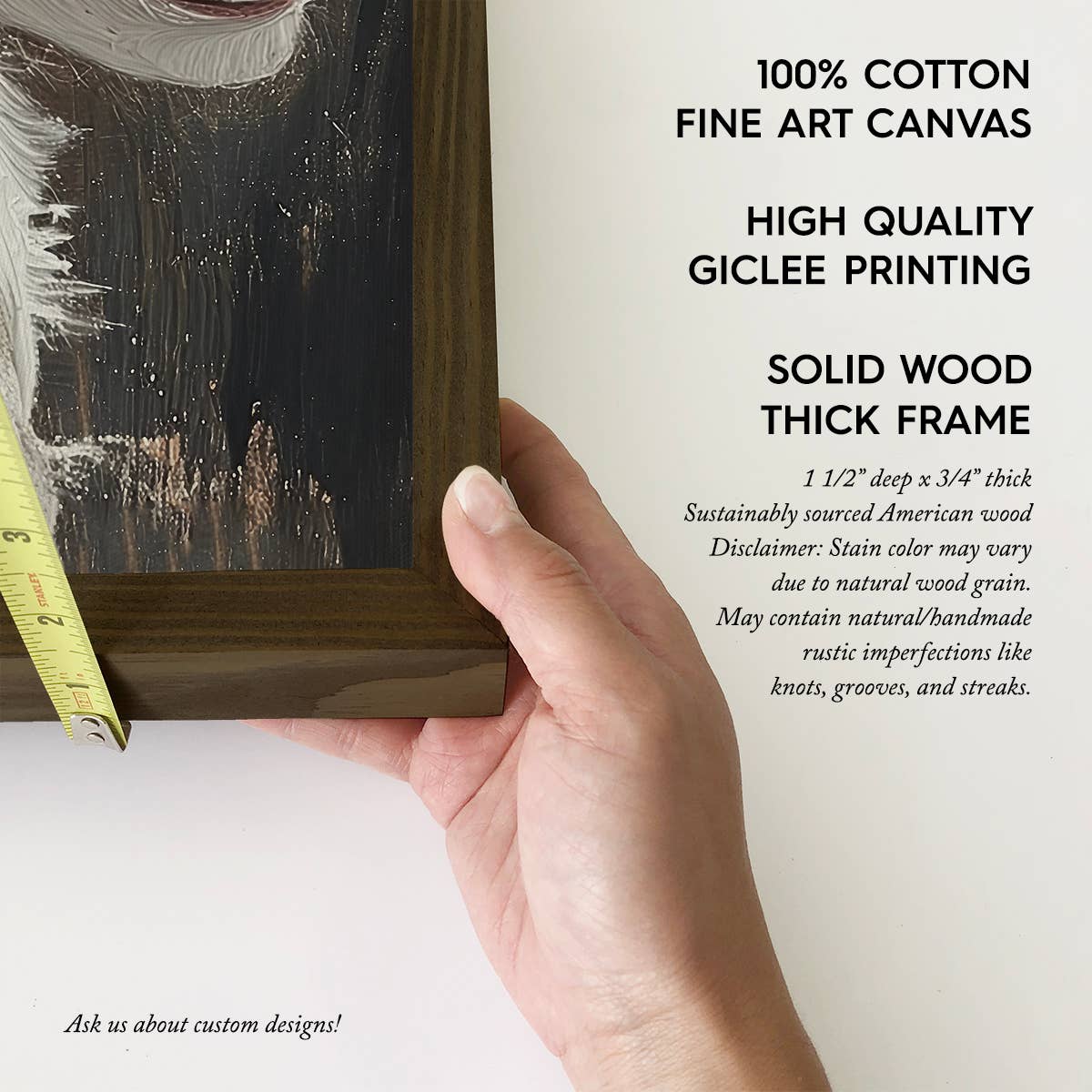 Black and White Baby Goat - Farm Animal Canvas Art - Framed