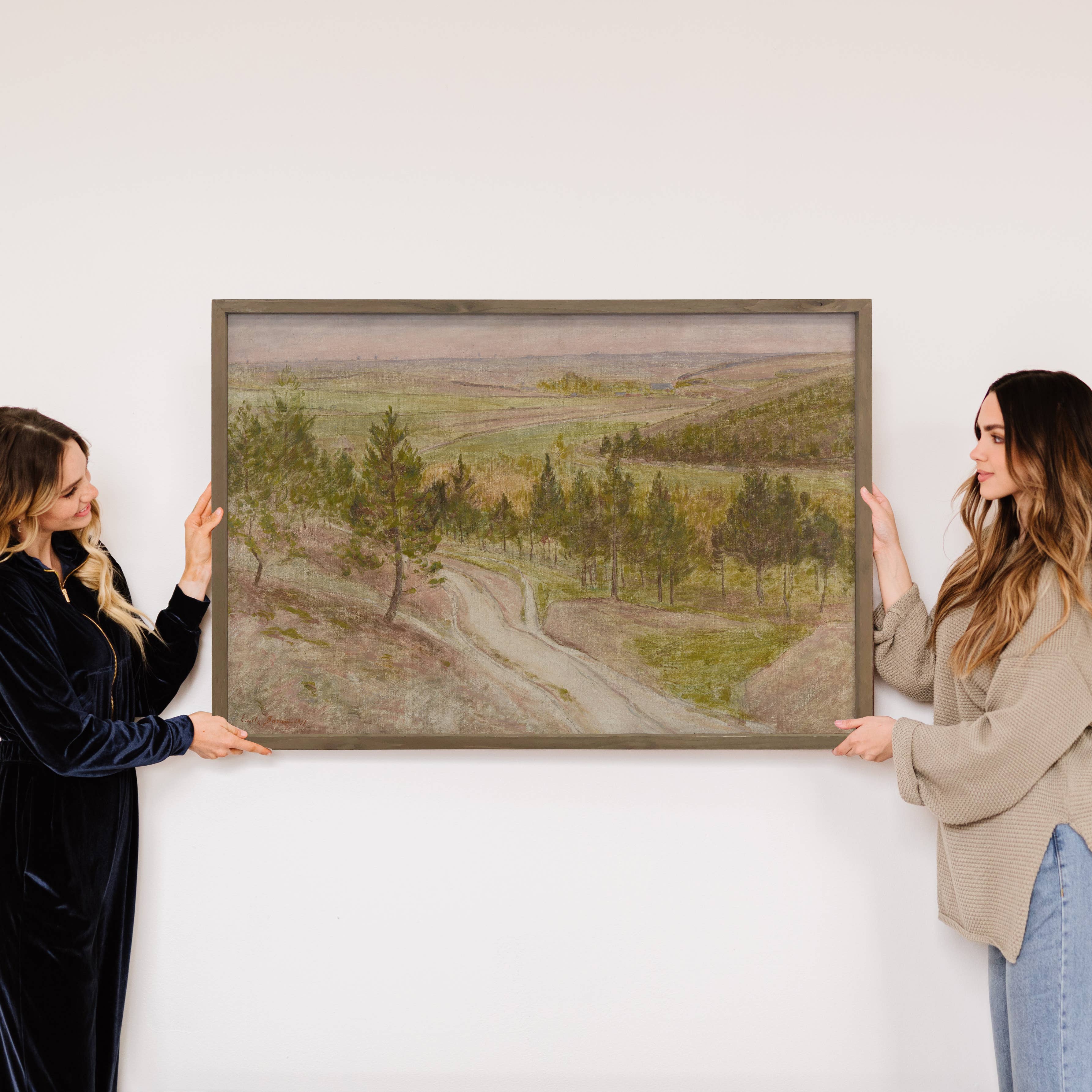 Hill Passage - Mountain Landscape Canvas Art - Wood Framed