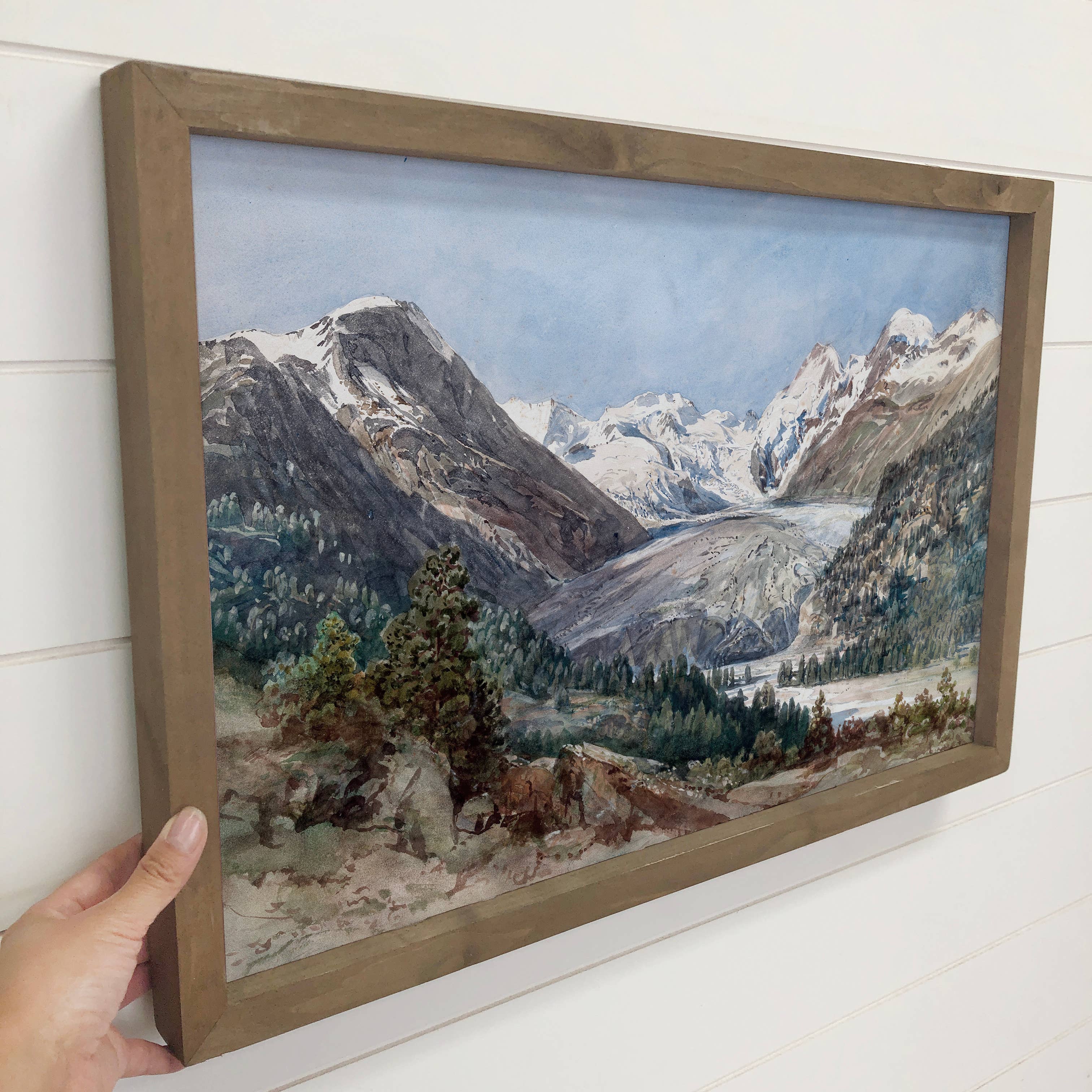 Glacier Green Mountain - Mountain Landscape Canvas art