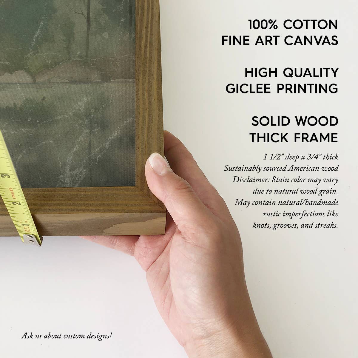 Custom Lake Welcome Green - Lake House Canvas Sign - Framed