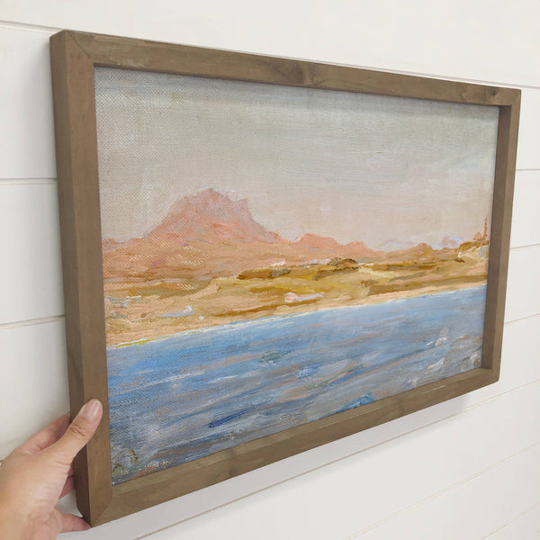 Summer Seaside - Summer Landscape Canvas Art - Wood Framed