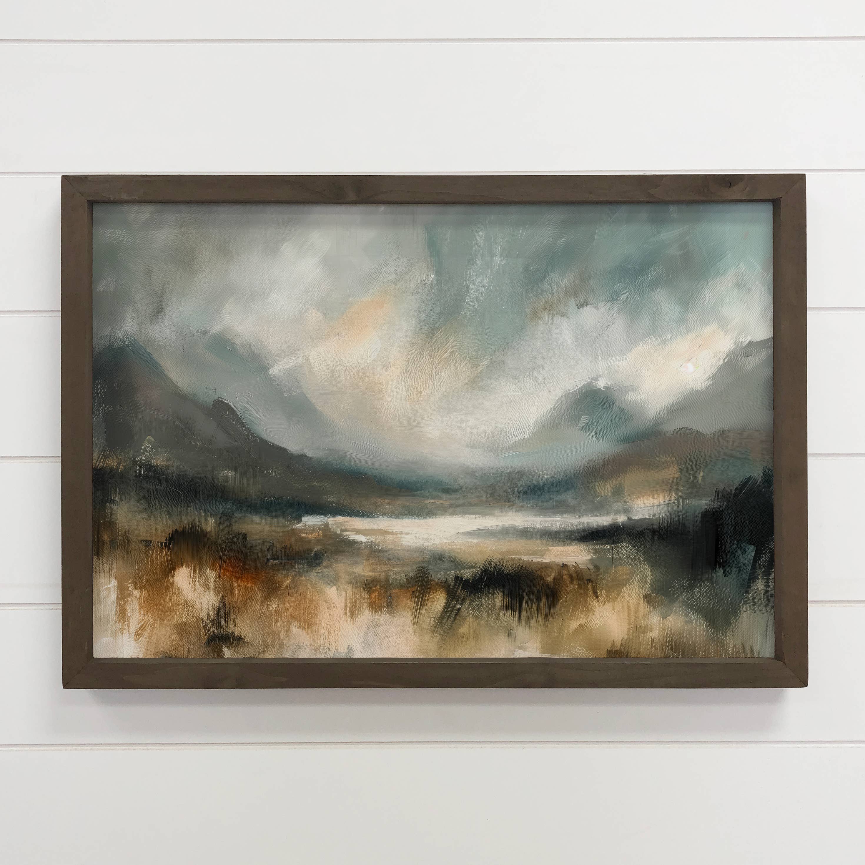 Abstract Black & Gray Mountains - Mountain Landscape Artwork