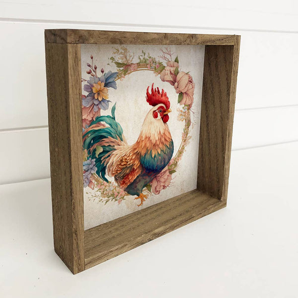 Chicken Wreath - Rustic Farm Animal Art - Chicken Wall Art