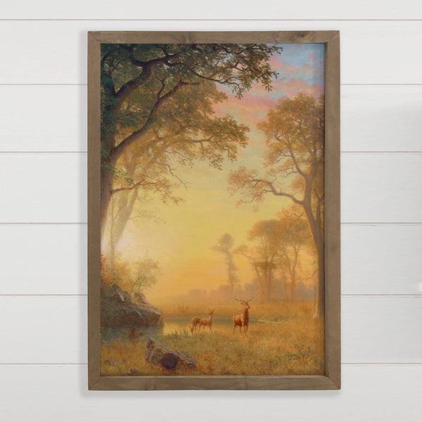 Light in the Forest - Forest Landscape Canvas Art - Framed